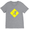 ninja crossing sign V-Neck Tee