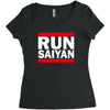 run saiyan Women's Triblend Scoop T-shirt