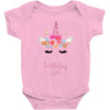 birthday unicorn family series birthday girl Baby Bodysuit