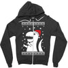 big trex santa ugly christmas Zipper Hoodie