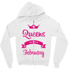 queens are born in february Zipper Hoodie