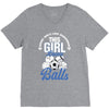 Some Girls Love Diamonds This Girl Loves Balls V-Neck Tee
