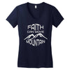 faith can move mountain Women's V-Neck T-Shirt