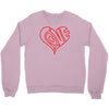 love heart outline valentine's day Crewneck Sweatshirt