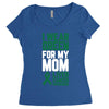 i wear green for my mom liver cancer awareness Women's Triblend Scoop T-shirt
