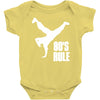 80's rule break dancer Baby Onesie