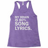 my brain is 80% song lyrics Racerback Tank