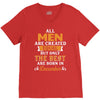 All Men Are Created Equal But Only The Best Are Born In December V-Neck Tee