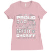 proud dad 3 Ladies Fitted T-Shirt