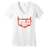 behind beard is a handsome man Women's V-Neck T-Shirt