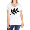 daun hitam Ladies Curvy T-Shirt
