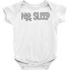 no sleep white Baby Onesie