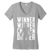 winner winner chicken dinner 3 Women's V-Neck T-Shirt