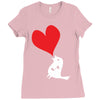 bird love heart animal graph note music party pop art gift Ladies Fitted T-Shirt
