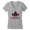 mouthy canadian Women's V-Neck T-Shirt