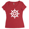 steering wheel sail boat funny Women's Triblend Scoop T-shirt