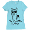 no drama llama Ladies Fitted T-Shirt