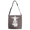 jesus wants a hug Adjustable Strap Totes