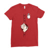 Peek a Boo with Pocket Baby Boy Ladies Fitted T-Shirt