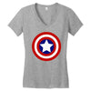 captain america Women's V-Neck T-Shirt