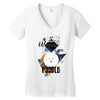 who loves poodle Women's V-Neck T-Shirt