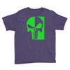 mad engine marvel brand punisher scar glow in the dark Youth Tee
