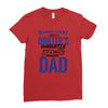 Behind Every Great Driller's Daughters Is A Truly Amazing Dad Ladies Fitted T-Shirt