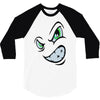 angry cartoon face 3/4 Sleeve Shirt