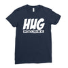 hug machine funny joke Ladies Fitted T-Shirt