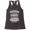 Super Cool Granny Of A Freaking Awesome Grandson Racerback Tank