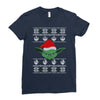 yoda ugly christmas sweater Ladies Fitted T-Shirt