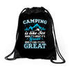 Camping Is Like Sex Drawstring Bags