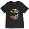 burger skull V-Neck Tee