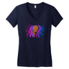 dancing groot Women's V-Neck T-Shirt