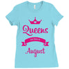 queens are born in august Ladies Fitted T-Shirt