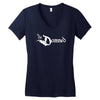 the damned band logo screen printed retro Women's V-Neck T-Shirt