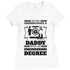 Never Underestimate A Daddy With An Engineering Degree Ladies Fitted T-Shirt