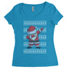 ugly santa dabbing Women's Triblend Scoop T-shirt