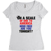 on a scale of one to america how free are you tonight Women's Triblend Scoop T-shirt