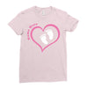 Baby Girl with Heart Any Name Customized Ladies Fitted T-Shirt