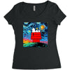 Van Gogh Parody Snoopy Women's Triblend Scoop T-shirt