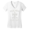 real men love cats (2) Women's V-Neck T-Shirt