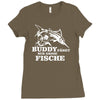 buddy f&auml;ngt nur gro&szlig;e fische funny Ladies Fitted T-Shirt