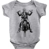 skeleton biker Baby Bodysuit