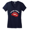 latina power bite Women's V-Neck T-Shirt