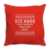 die hard ugly sweater Throw Pillow