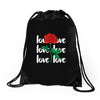 Love Rose Drawstring Bags