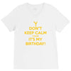 keep calm cause it s my birthday V-Neck Tee
