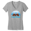 population 51,201 Women's V-Neck T-Shirt