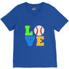 love baseball neon rhinestuds V-Neck Tee
